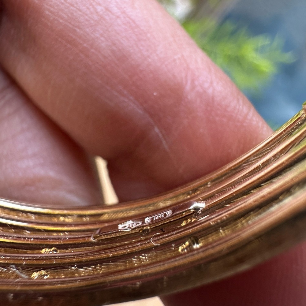 Marco Bicego Jaipur Cuff Bracelet Size 6 Gems Yellow Gold 750 18k Signed 21.7g - Picture 8 of 10